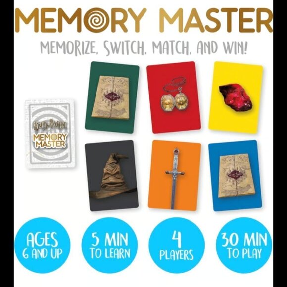 NEW Harry Potter Memory Master Card Game Wizarding fun! - Picture 2 of 4